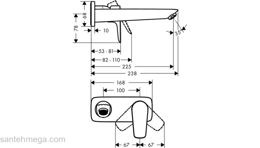 Смеситель для раковины Hansgrohe Talis E 71734000. Фото