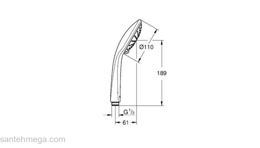 Ручной душ GROHE Euphoria 27238000. Фото