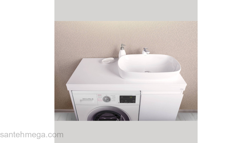 Тумба с раковиной ALAVANN Soft 100 (Искусственный камень). Фото