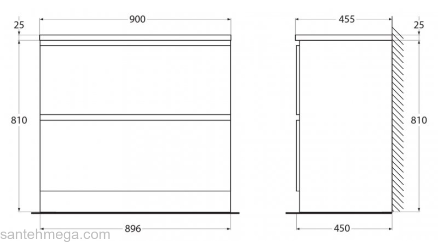 Тумба под раковину напольная BELBAGNO ALBANO-800-2C-PIA-PS Pino Scania. Фото