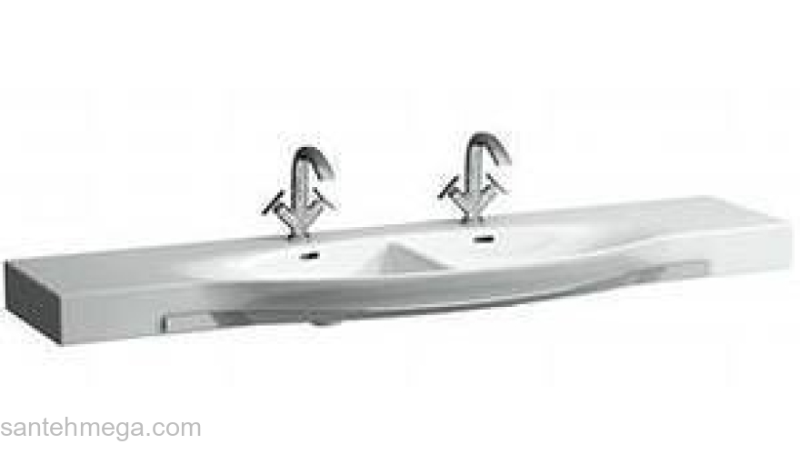 Раковина двойная LAUFEN Palace 180х51 с полотенцедержателем 8.1470.8.000.104.1. Фото