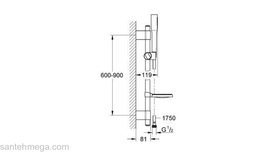 Душевой гарнитур GROHE Euphoria Cosmopolitan 27368000. Фото