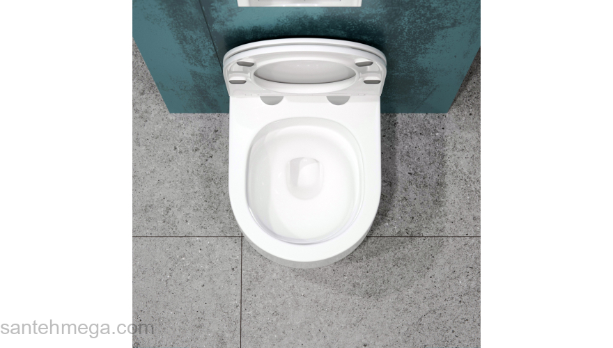 Унитаз подвесной безободковый с круговым смывом EVA GOLD K405T. Фото