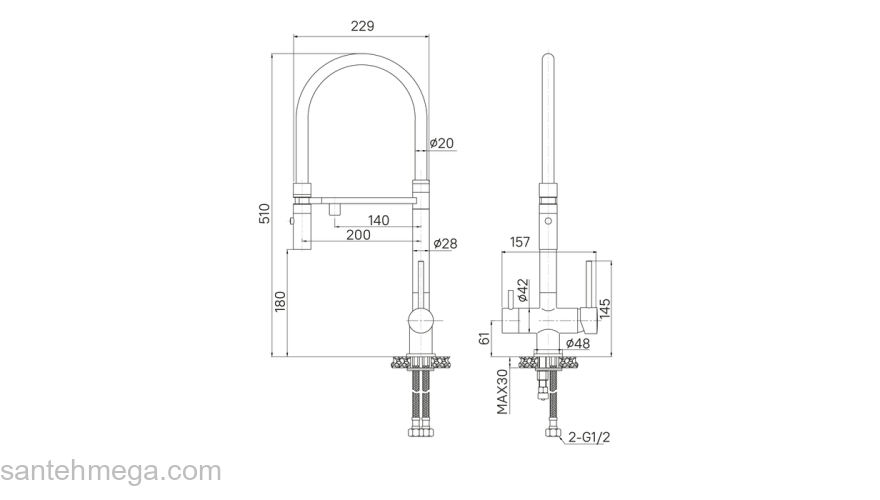 Смеситель для кухни с фильтром и гибким изливом хром Ace IDDIS ACESBFFi05. Фото