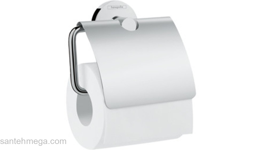 Держатель туалетной бумаги с крышкой Hansgrohe Logis Universal 41723000 для ванной комнаты. Фото