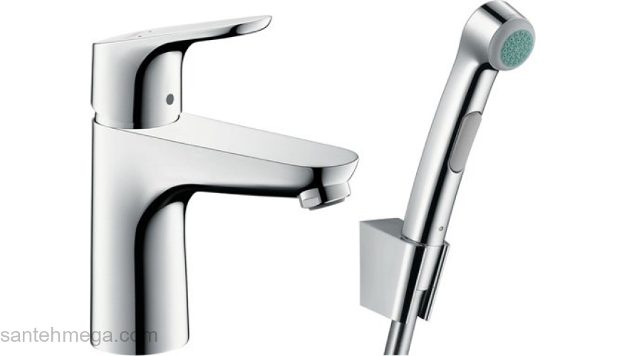 Смеситель для раковины Hansgrohe Focus 31927000 с гигиеническим душем. Фото