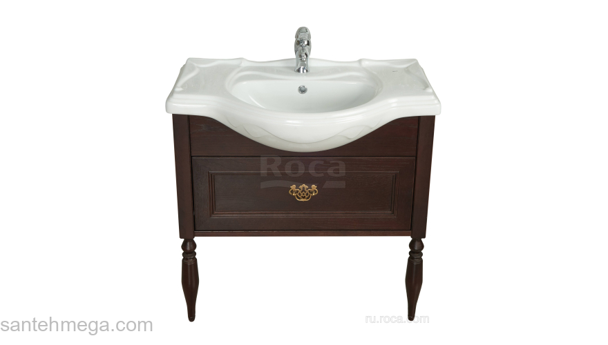 Тумба под раковину ROCA America Evolution L 105 дуб тёмный шоколад ZRU9302944. Фото