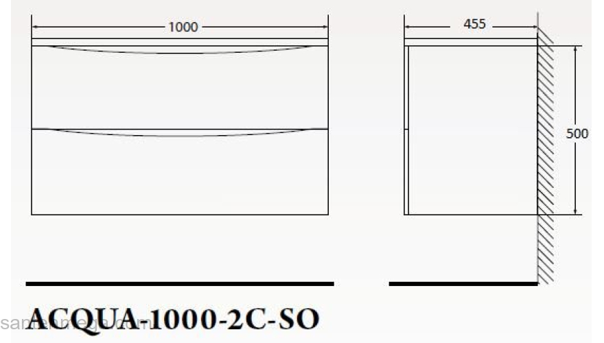 Тумба под раковину подвесная BELBAGNO ACQUA-1200-2C-SO-RR Rovere Rustico. Фото