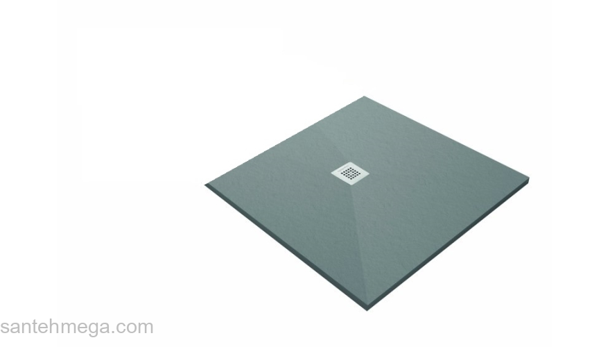 Душевой поддон ACQUABELLA COLLEZZIONI Base Slate PLATO_BASE_SLATE_90_CUADR_CEMENTO_90x90. Фото
