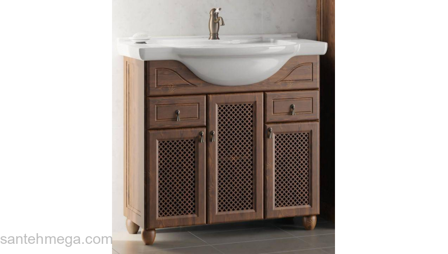 Тумба с раковиной напольная OPADIRIS Тибет 85 нагал. Фото