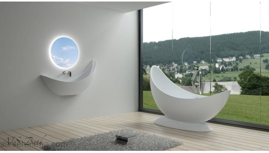 Ванна из литьевого мрамора NS BATH NSB-16700. Фото