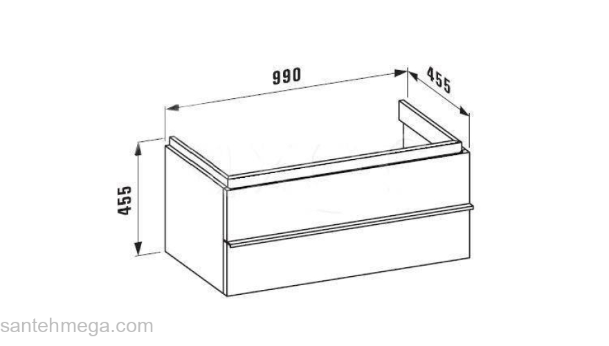 Тумба под раковину LAUFEN Living City 4.0128.2.075.463.1. Фото