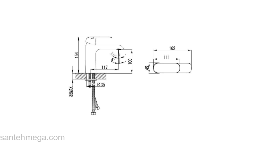 Смеситель для умывальника IDDIS Calipso CALSB00i01. Фото