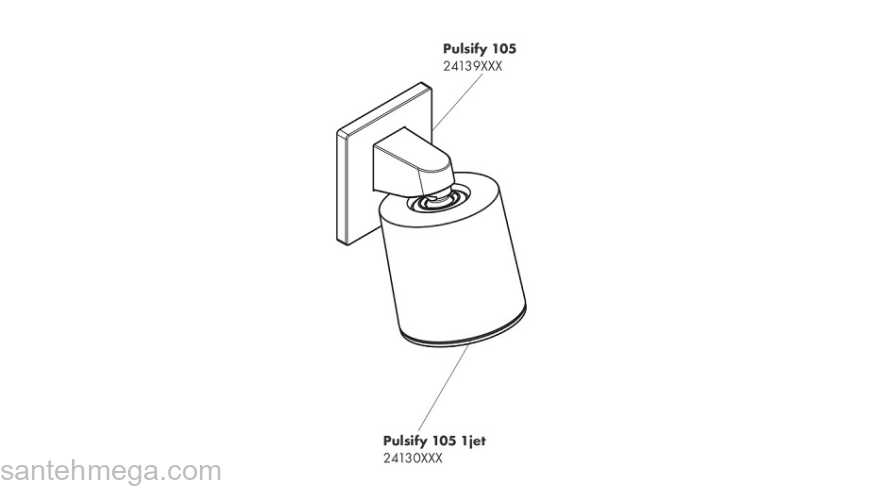 24139000 HANSGROHE  Pulsify держатель верхнего душа. Фото