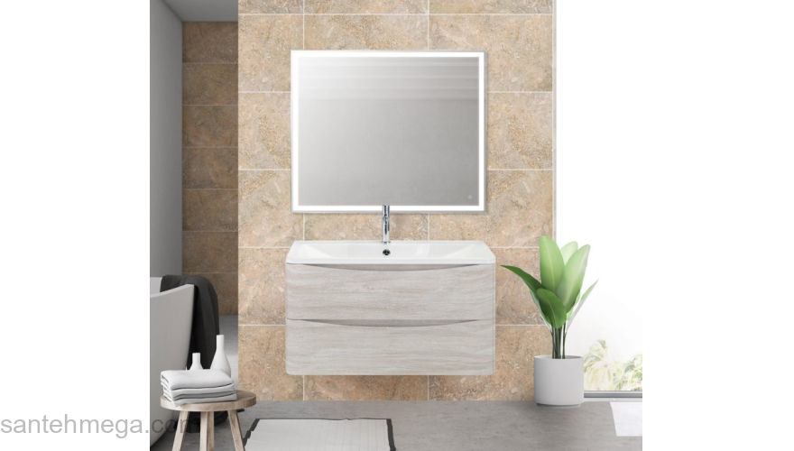 Тумба под раковину подвесная BELBAGNO ACQUA-800-2C-SO-RVB Rovere Vintage Bianco. Фото