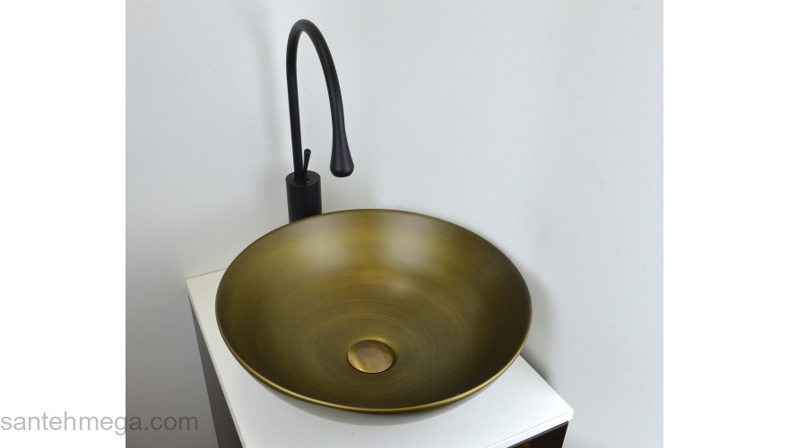 Раковина накладная 40х40 Bronze De Luxe Sphera 6203. Фото