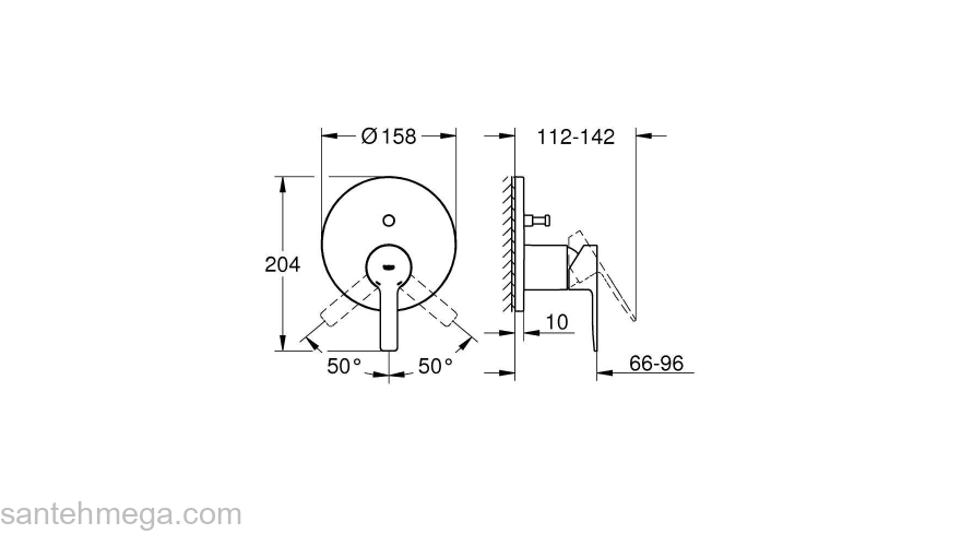Смеситель для ванны GROHE 24064001 Lineare New, хром. Фото