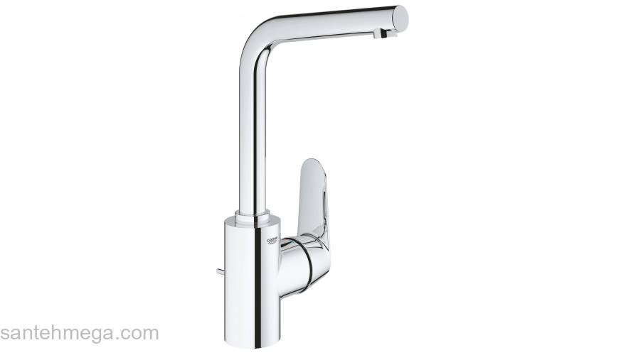 Смеситель однорычажный для раковины GROHE 23054003 Eurodisc Cosmopolitan с высоким изливом, хром. Фото