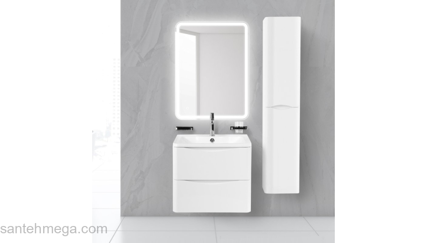 Тумба под раковину подвесная BELBAGNO ACQUA-700-2C-SO-BL Bianco Lucido. Фото