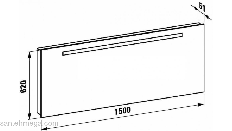 Зеркало LAUFEN CASE 150 4.4728.5.996.144.1. Фото