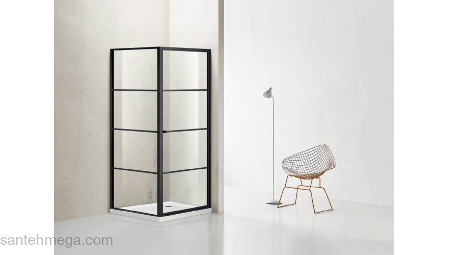 Душевое ограждение AZARIO Richmond 90х90 AZ-NAG1221 900 Black. Фото