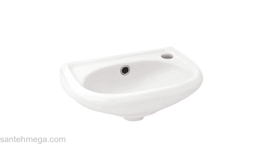 Умывальник SANTEK Бриз 38х26 1.WH11.0.445 (отверстие справа). Фото