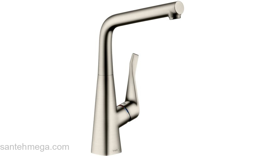 Смеситель для кухни Hansgrohe Metris сталь 14822800. Фото