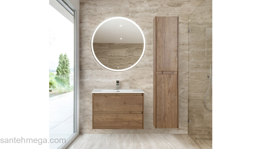 Тумба под раковину подвесная BELBAGNO KRAFT-600-2C-SO-RT Rovere Tabacco. Фото