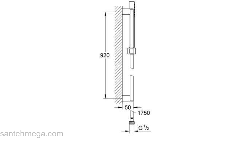 Душевой гарнитур GROHE Euphoria Cube 27890000. Фото