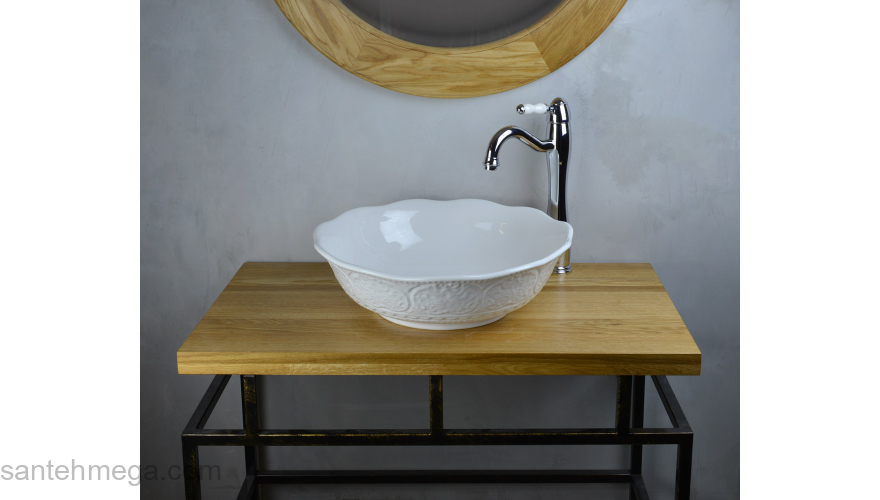 Раковина накладная 44х44 Bronze De Luxe 2421. Фото