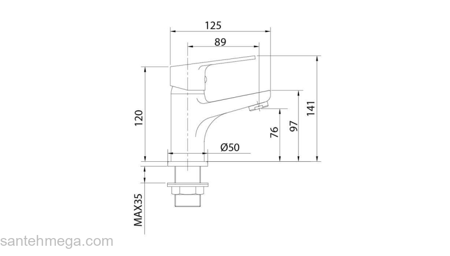 Смеситель для умывальника Helic Milardo HELSB00M01. Фото