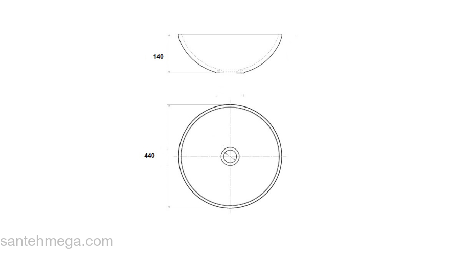 Раковина накладная 44х44 Bronze De Luxe 2421. Фото