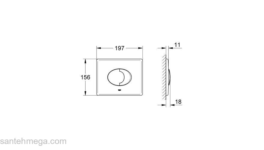 Накладная панель GROHE Skate Air 38506P00. Фото