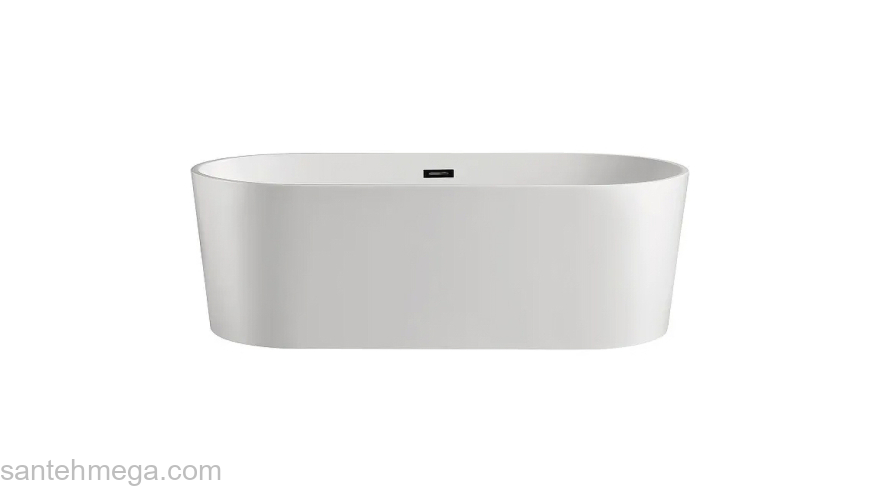 Ванна акриловая Azario BRISTOL 1700х800х580, свободностоящая, в комплекте с сифоном и металлической рамой, BRI17080. Фото