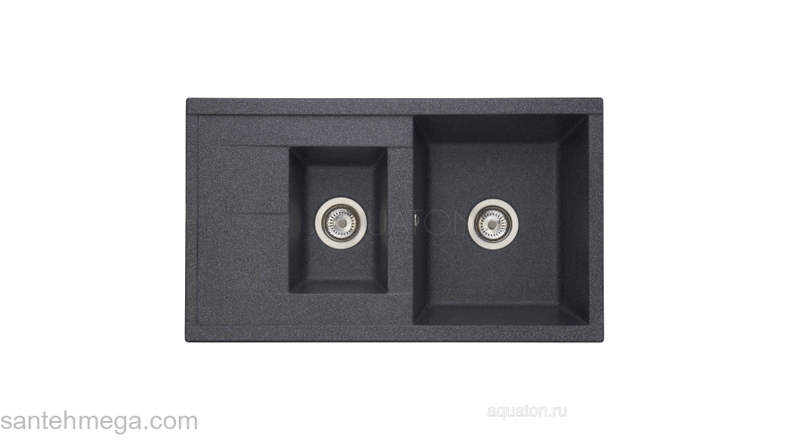Мойка для кухни Aquaton Делия 87 графит 1A716232DE210. Фото