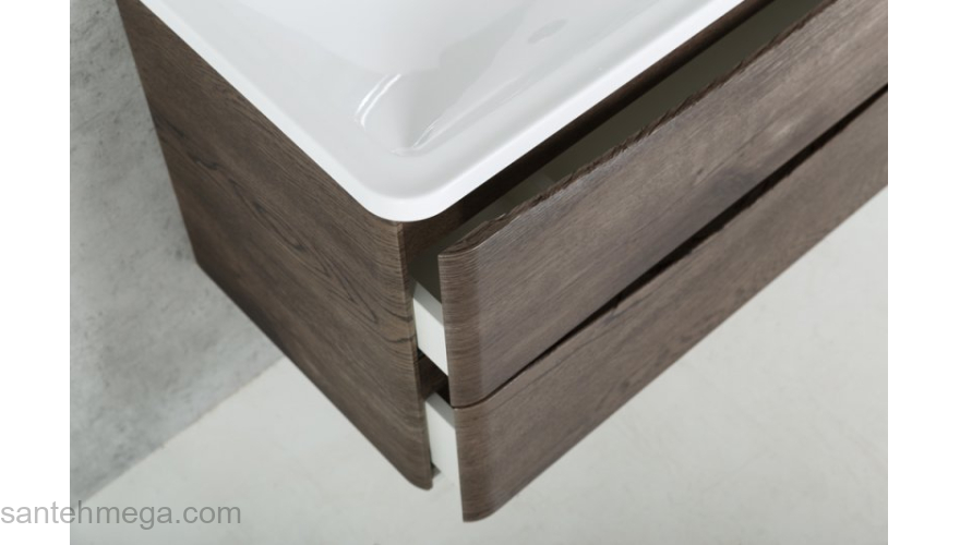 Тумба под раковину подвесная BELBAGNO ACQUA-1000-2C-SO-RNG Rovere Nature Grigio. Фото