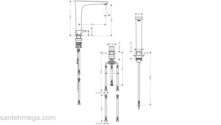 Смеситель для кухни HANSGROHE PuraVida 15812800. Фото