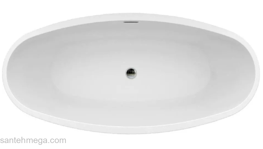 Ванна акриловая Azario CRANSTON 1700x800x580, свободностоящая, в комплекте с сифоном и металлической рамой, белая CRA17080. Фото