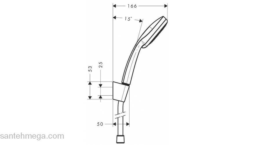 Душевой гарнитур HANSGROHE Croma 100 Vario 27592000. Фото