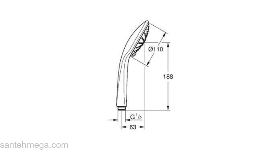 Ручной душ GROHE Euphoria Massage 27239000. Фото