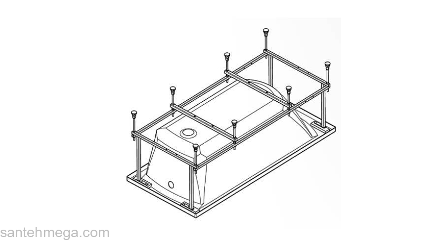 Каркас SANTEK Монако 160х75 1.WH11.2.422. Фото