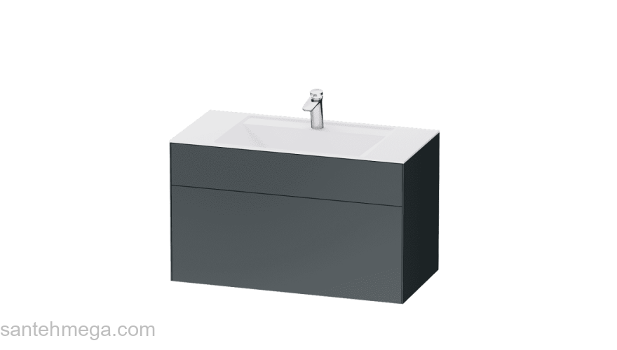 База под раковину подвесная 100 см, 3 ящика, графит матовый AM.PM Inspire 2.0 M50AFHX1003GM. Фото