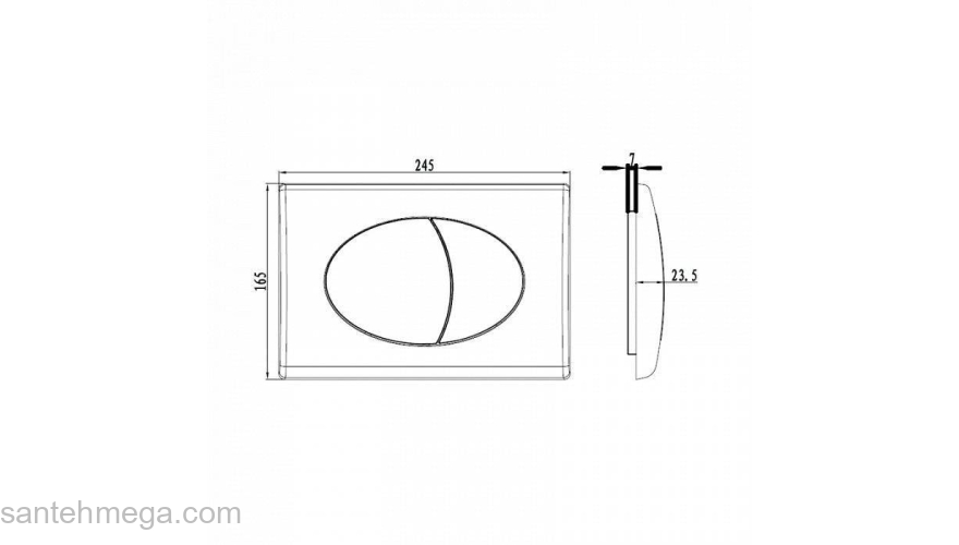 Клавиша смыва матовый хром Neofix 010 IDDIS NEO10M0I77. Фото