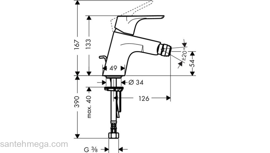 Смеситель для биде Hansgrohe Focus E2 31920000. Фото