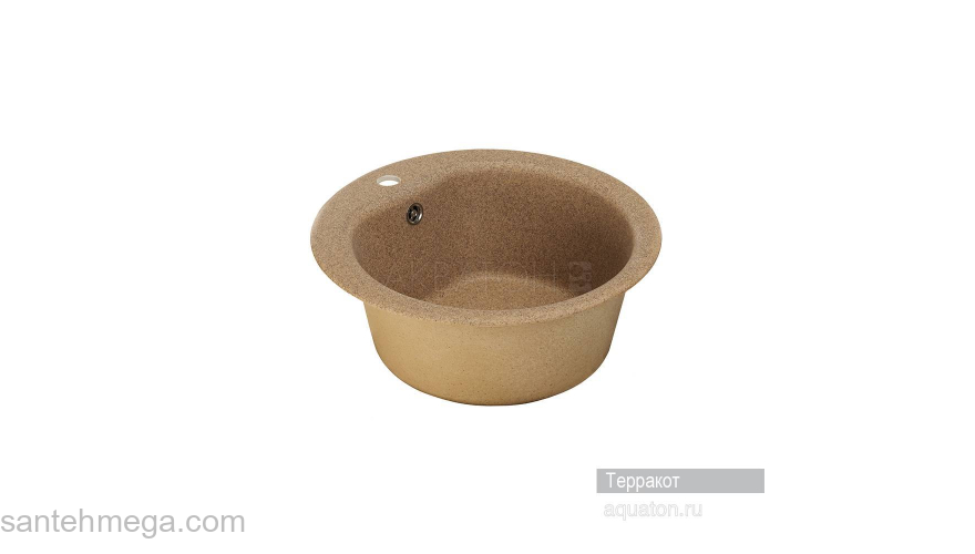 Мойка для кухни Акватон Мида круглая терракотовая 1A712732MD270. Фото