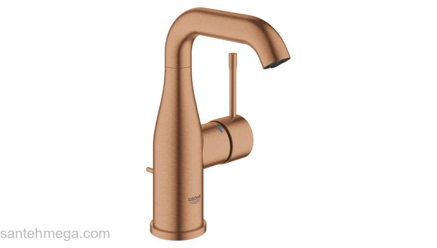 GROHE 23462DL1 Essence+ Смеситель однорычажный для раковины U-излив, сливной гарнитур. Фото