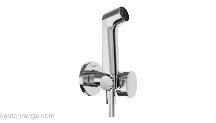 Гигиенический душ Hansgrohe S 1 jet EcoSmart+ со смесителем (внешняя часть) хром 29232000. Фото