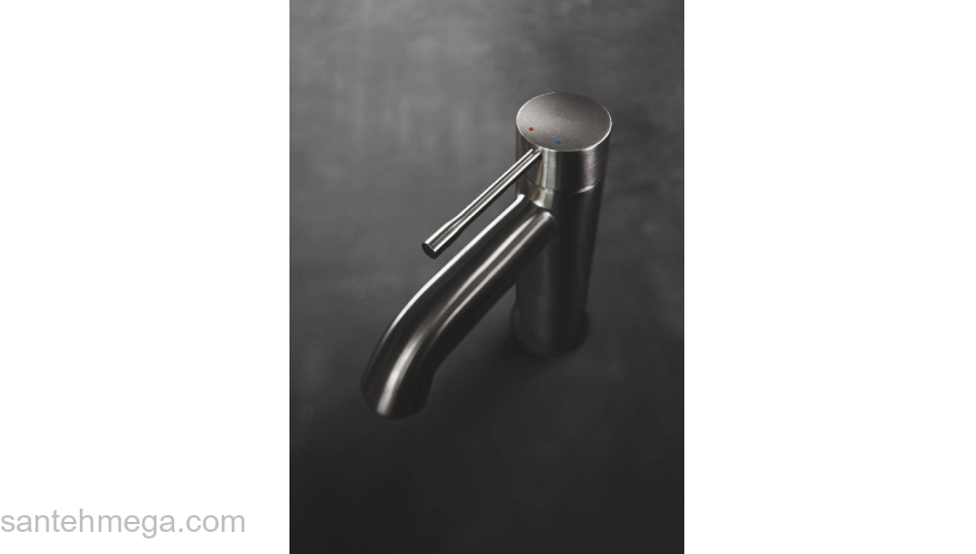 GROHE 23589AL1 Essence New Смеситель для раковины S-Size II, сливной гарнитур, цвет: темный гарфит, матовый. Фото