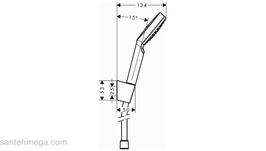 Душевой гарнитур Hansgrohe Crometta 1jet 26567400. Фото