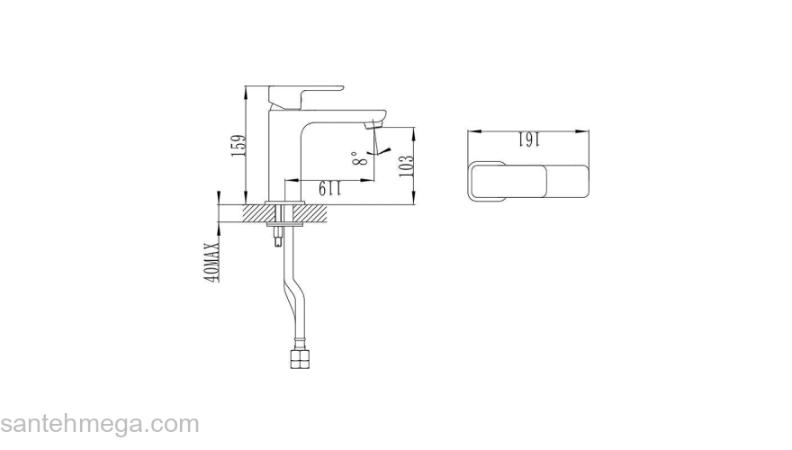 Смеситель для умывальника IDDIS Brick BRISB00i01. Фото